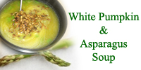 Asparagus and white pumpkin soup